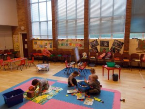 Children playing on the floor