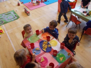 Children eating snack