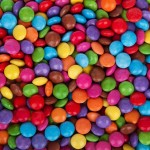 A photo of colourful smarties.